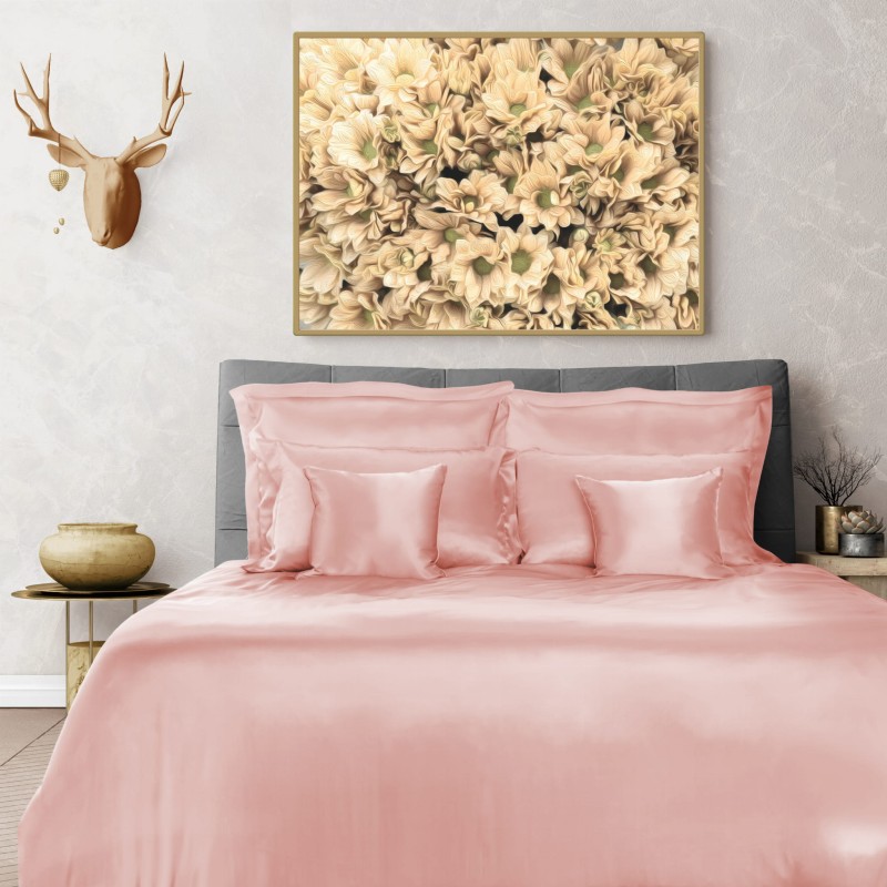 Zestaw: Seven 160/200+2x 70/80 Pościel jedwabna - kolor: Jasny Róż