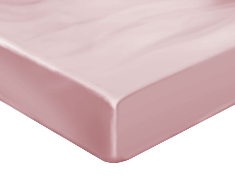 Seven Jedwabne Prześcieradło 140/200 (z gumką) - kolor: Brudny Róż