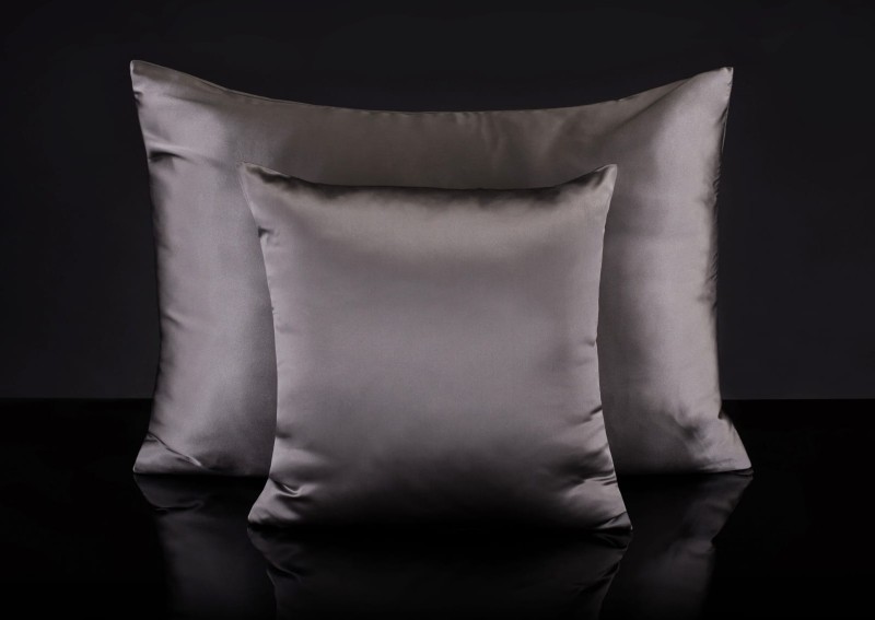 Malbery Jedwabna Poszewka 40/40 na Poduszkę - wzór: Dark Grey