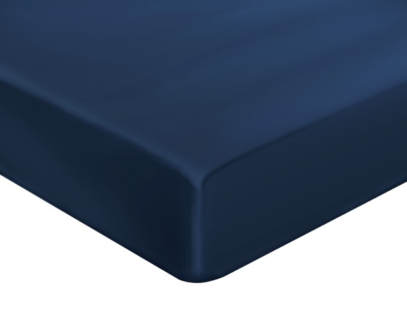 Seven Jedwabne Prześcieradło 140/200 (z gumką) - kolor: Granatowy