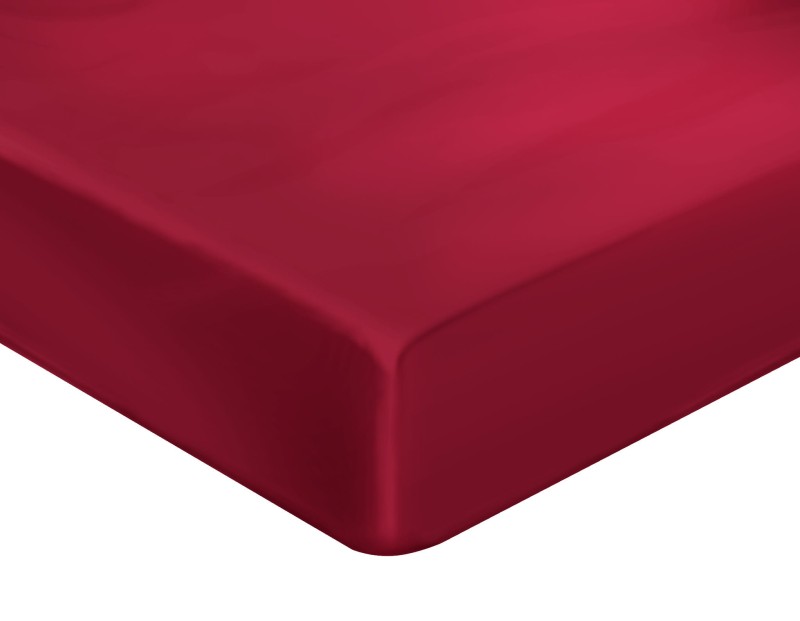 Seven Jedwabne Prześcieradło 140/200 (z gumką) - kolor: Czerwony