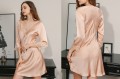Ekskluzywna Jedwabna Damska Koszulka Nocna Malbery - Wzór: Nightgown Pastel Peach (L)  - Zdjęcie 1