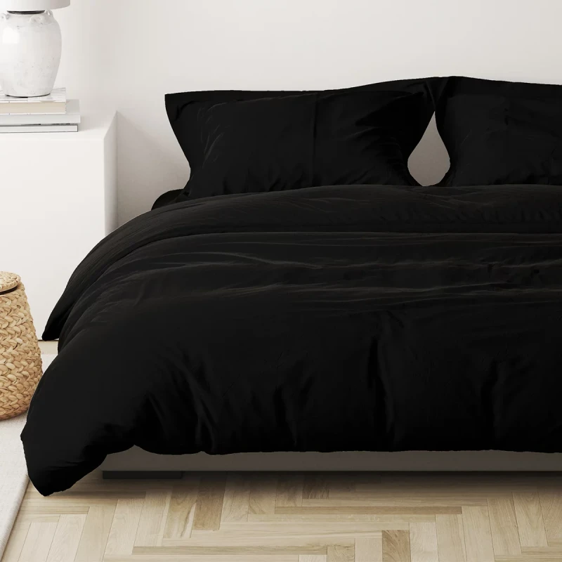 Pościel Jersey 160/200 + 2x 70/80 kolor: czarny