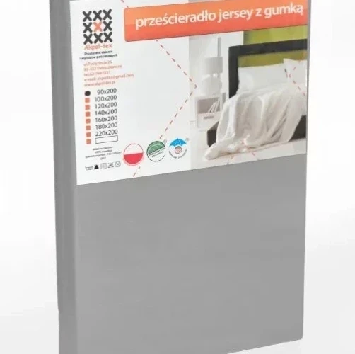 Prześcieradło Jersey  90/200/20 Antyalergiczne (z gumką) kolor: szary