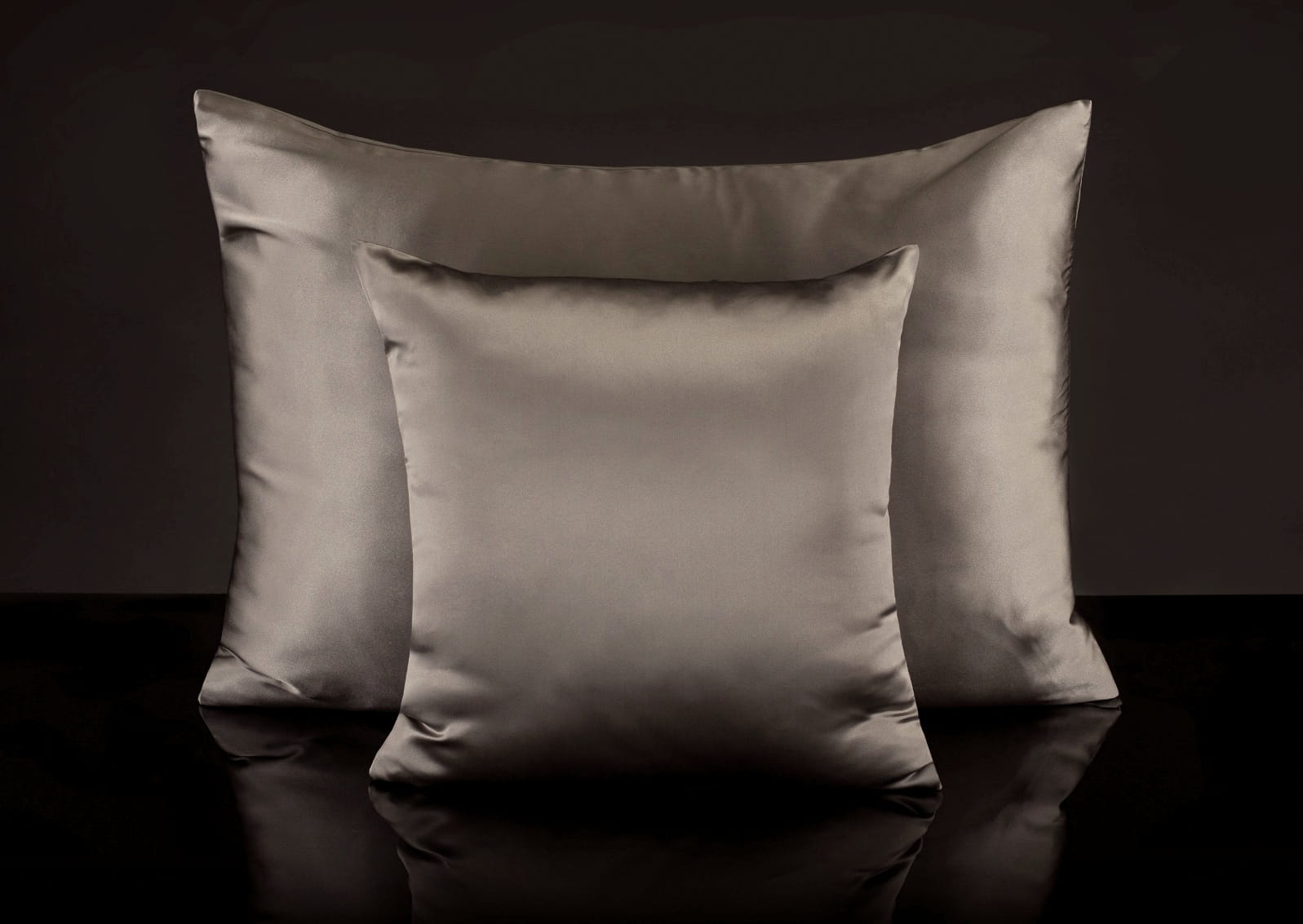 Malbery Jedwabna Poszewka 50/70 na Poduszkę - wzór: Silver Brown