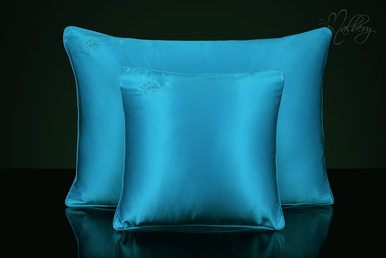 Malbery Jedwabna Poszewka 50/70 na Poduszkę - wzór: Royal Blue